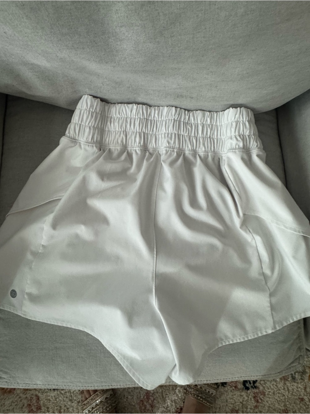 Calia Women’s White Elastic-Waist Athletic Shorts